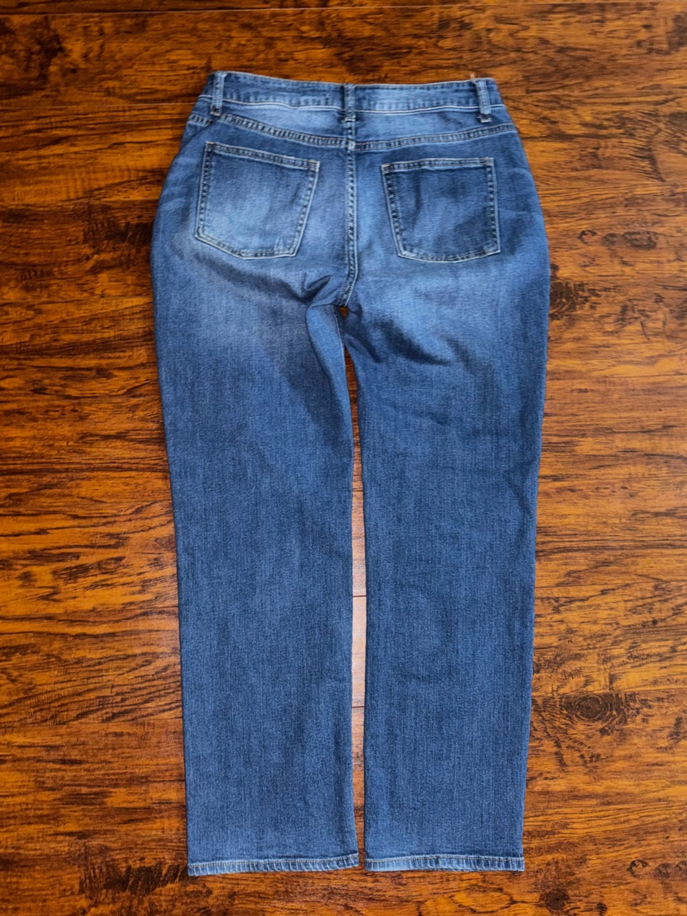 Harper Heritage High-Rise Straight-Leg Blue Jeans Stretch Cotton Light Denim - Picture 7 of 7